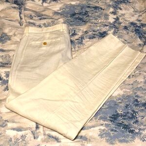 Banana Republic Slim Linen Dress Pant Ivory 33W 30L Worn Once
